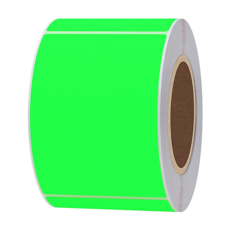 Hybsk 2x3 Inch 300pcs Fluorescent Green Sticker Rectangle Blank Color Coding Neon Labels for Office Organization Shipping Warehouse Labeling (Fluorescent Green) - Image 3